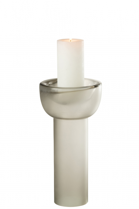 Vază/Supportul de lumânare Yara Sticlă, Greige M, L 16| W 16| H 32 cm [3]