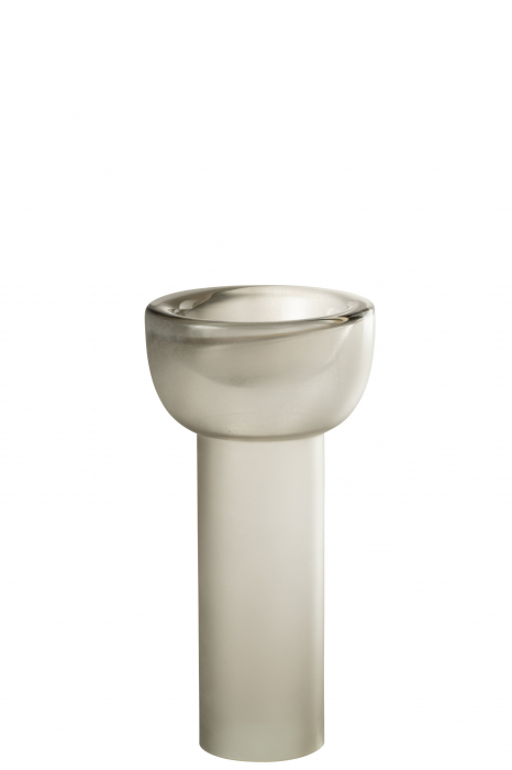 Vază/Supportul de lumânare Yara Sticlă, Greige M, L 16| W 16| H 32 cm [2]