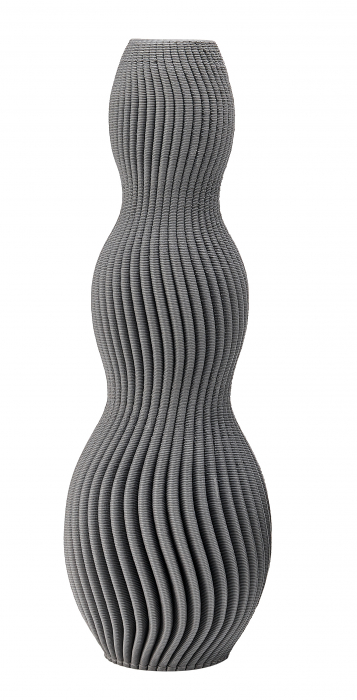 Vaza Svenna, Ceramica, Gri, 10.5x10.5x32.5 cm