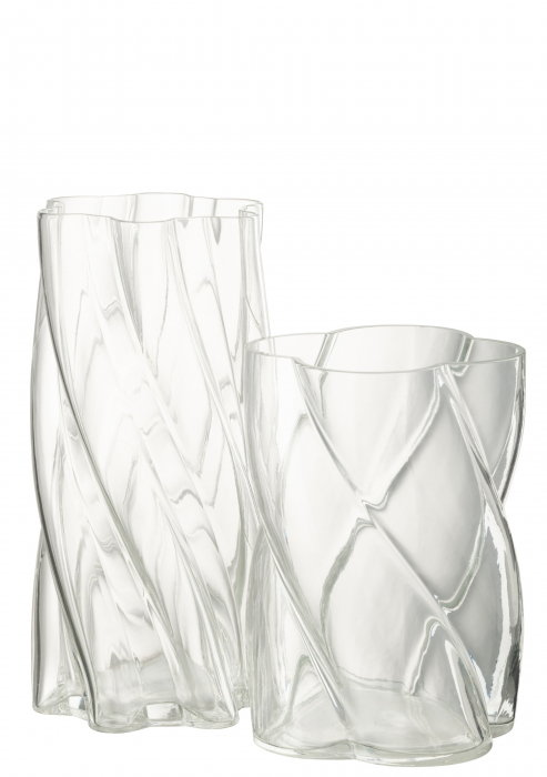 Vază, Swirly Sticlă, Transparenta M, L 12| W 12| H 25 cm [2]