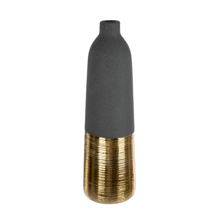Vaza tip sticla, „Denver”, Ceramica, antracit, PU 4, H 30 cm, A. 9 cm [4]