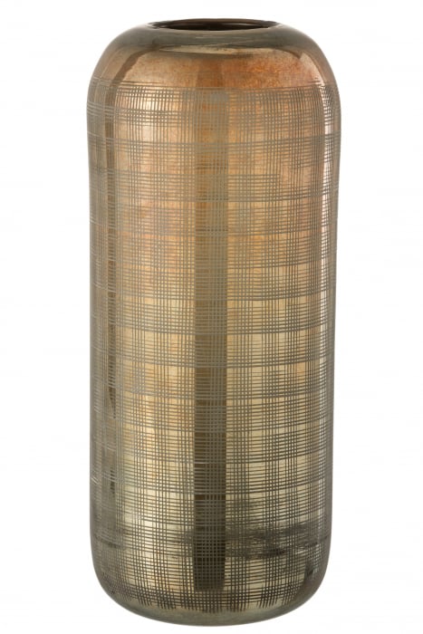Vaza Torino, Sticla, Maro, 15x15x36 cm