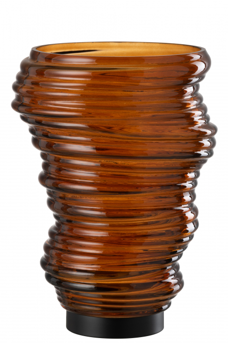 Vază, Tornado Sticlă Maro M, L 20| W 20| H 27.5 cm [2]