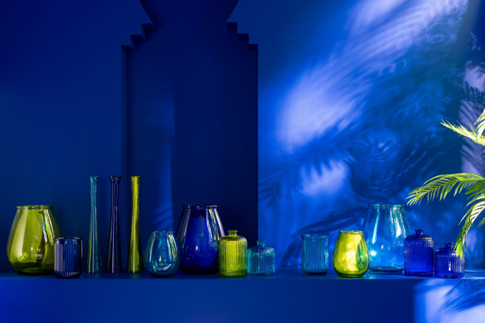 Vază, TUBE din sticlă galbenă, L 9.5| W 9.5| H 51 cm [2]