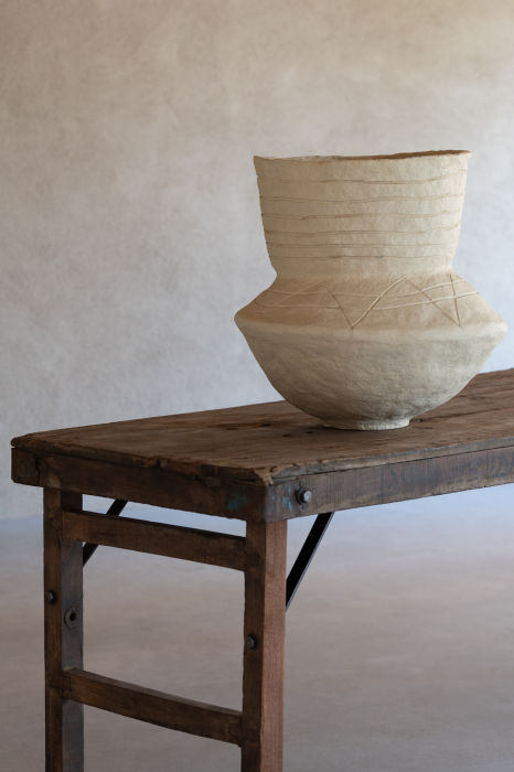 Vază, Veda Hartie Mache, natur, L 40| W 40| H 45 cm [2]