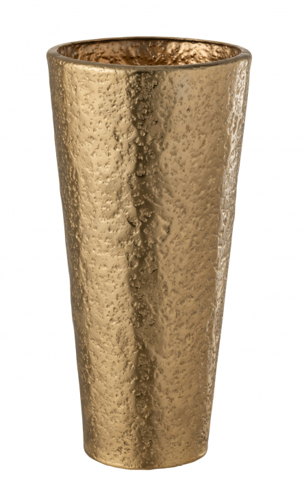 Vaza Wide, Aluminiu, Auriu, 24x24x51 cm