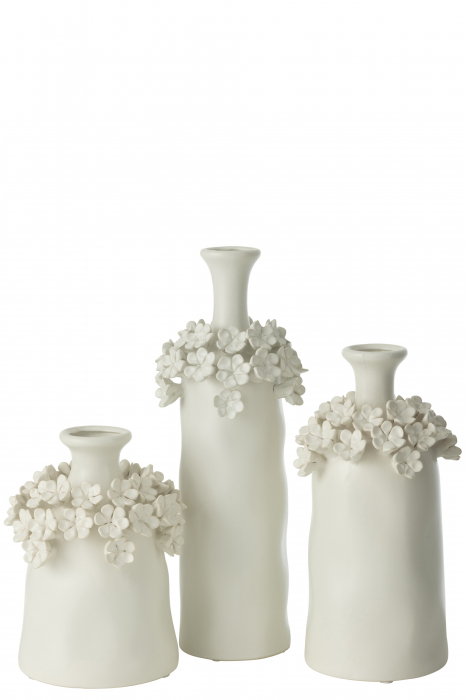 Vaza ceramica, floare yucca, alb, L | L 15X l 15X H 40 cm [2]