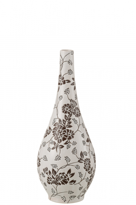 Vază, Zen Pere Porțelan, Alb/Negru, L 16| W 16| H 43 cm [1]
