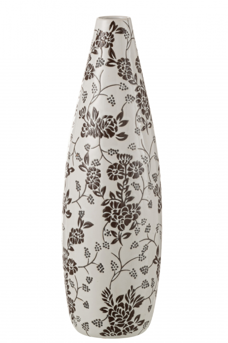 Vază, Zen Porțelan, Alb/Negru, L 16.5| W 16.5| H 53 cm [1]