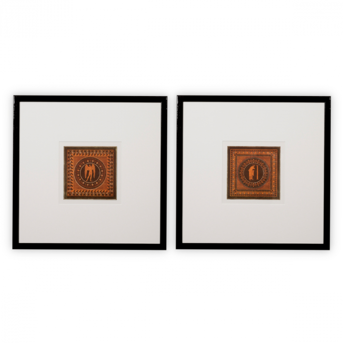 Vaze antice tipărite de Sir William Hamilton set de 2, Dims: W. 59 | D. 3 | H. 59 | per frame (CM) [1]