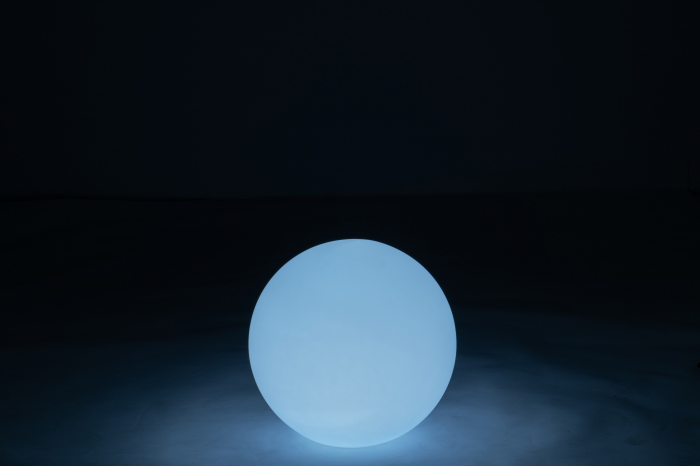 Veioza Ball, Plastic/Fibre sintetice, Alb/Multicolor, 39x39x39 cm [2]