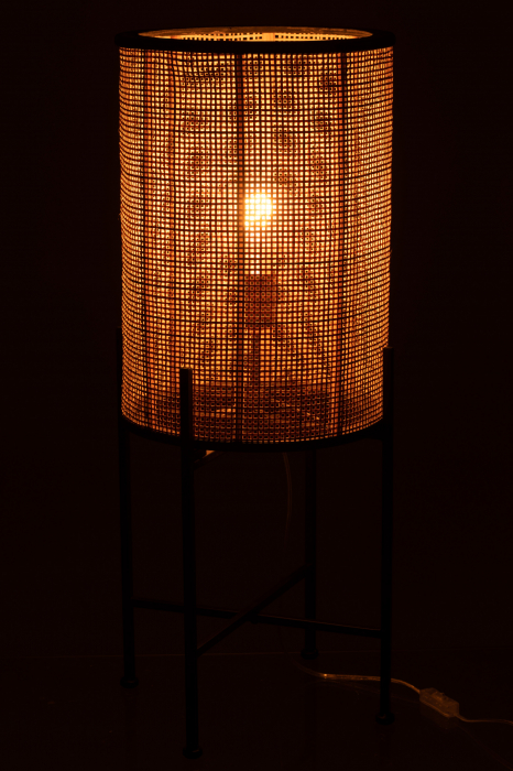 Veioza Bamboo, Lemn, Natural, 30x30x77 cm [3]