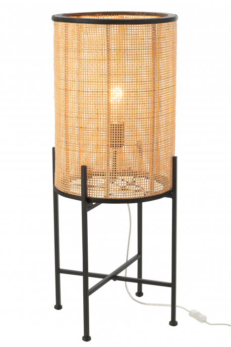 Veioza Bamboo, Lemn, Natural, 30x30x77 cm [2]