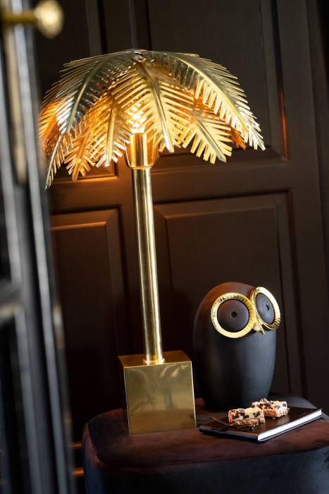 Veioza Coconut Leaves, Metal/Fier, Auriu, 53x53x69 cm [4]