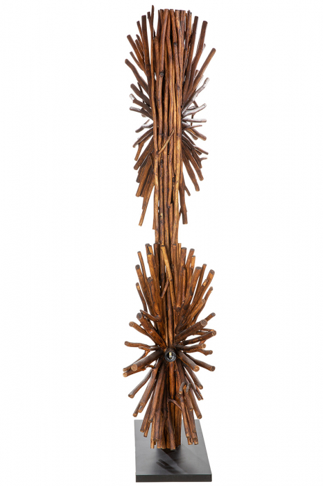 Veioza Dual, Lemn, Maro, 34x54x151 cm [4]