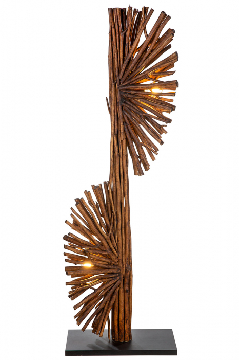 Veioza Dual, Lemn, Maro, 34x54x151 cm [3]