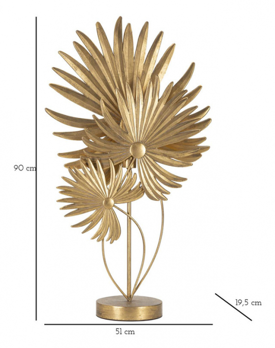 Veioza Exotic, Fier, Auriu, 90x51x19.5 cm [9]