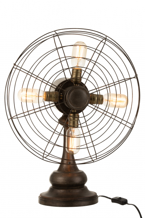 Veioza Fan, Metal/Fier, Maro, 43x29x56 cm [2]