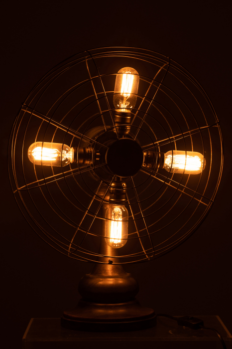 Veioza Fan, Metal/Fier, Maro, 43x29x56 cm [3]