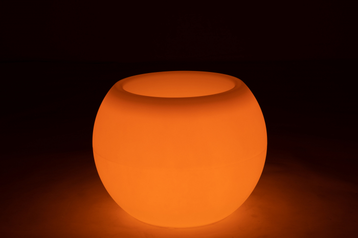 Veioza/Ghiveci Flowerpot, Plastic/Fibre sintetice, Alb/Multicolor, 54x54x43 cm [4]
