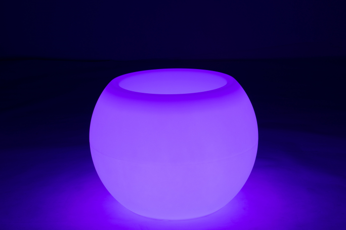 Veioza/Ghiveci Flowerpot, Plastic/Fibre sintetice, Alb/Multicolor, 54x54x43 cm [13]