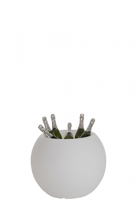 Veioza/Ghiveci Flowerpot, Plastic/Fibre sintetice, Alb/Multicolor, 54x54x43 cm [16]