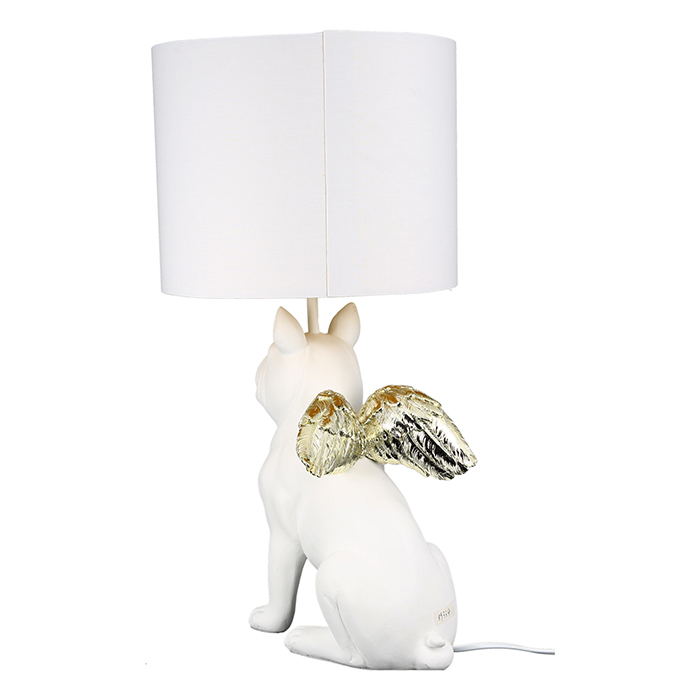 Veioza Flying Bulli, rasina/panza, alb/auriu, 55x26 cm [2]