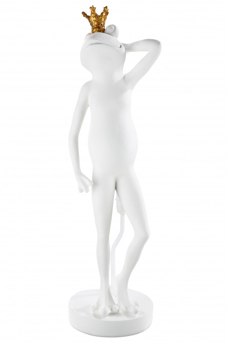 Veioza Frog King, Rasina, Alb, 30x62x30 cm [3]