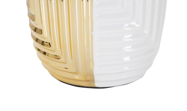 Veioza Glam Line, Ceramica/Fier, Alb/Auriu, 54x33x33 cm [5]