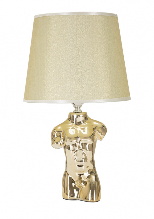 Veioza Glam Man, Ceramica/Fier, Auriu, 42.5x25x25 cm [2]