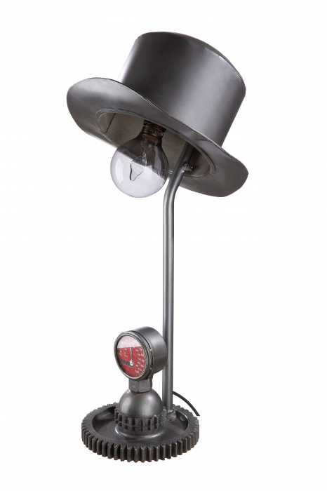 Veioza Hat, Metal, Argintiu, 32x68x32 cm [6]