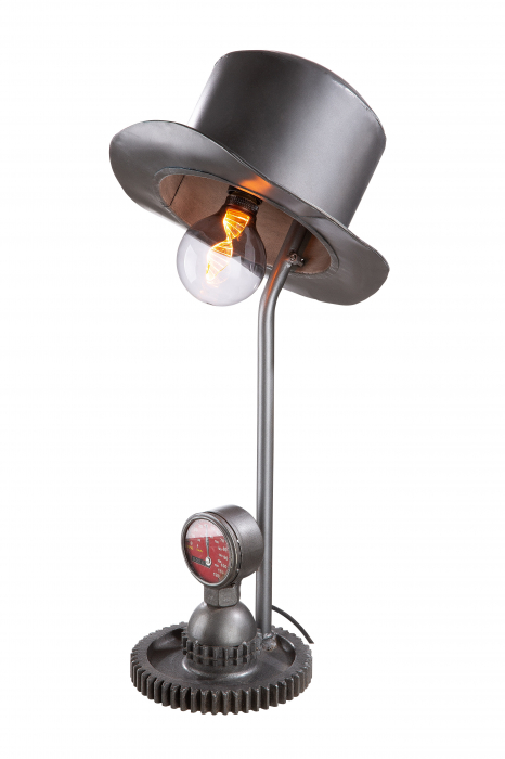 Veioza Hat, Metal, Argintiu, 32x68x32 cm [5]