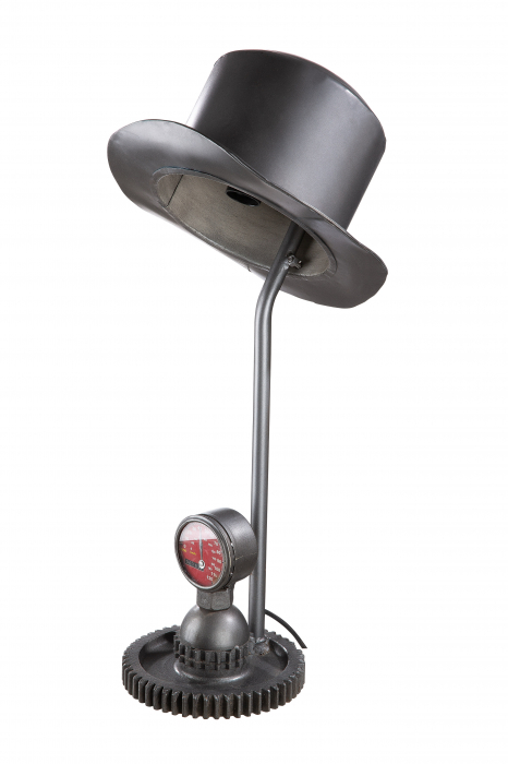 Veioza Hat, Metal, Argintiu, 32x68x32 cm [4]