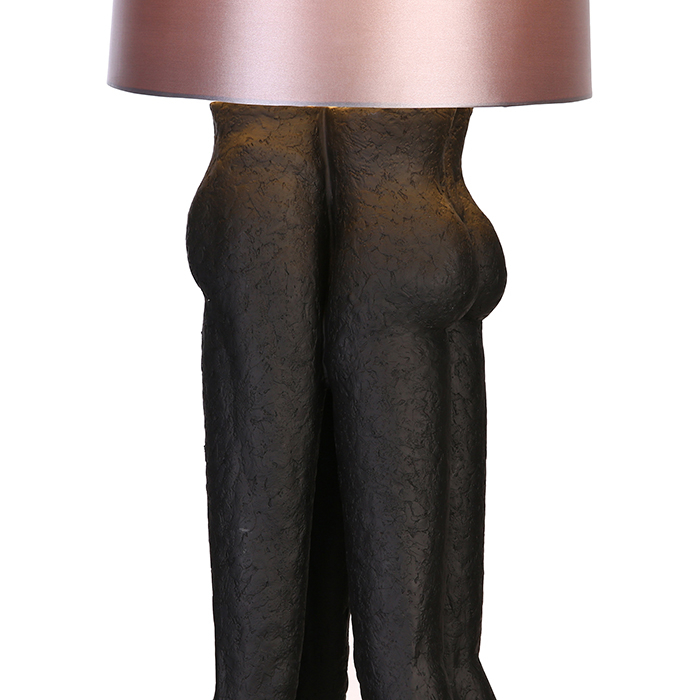 Lampadar Kissing Couple, rasina/panza, argintiu/negru, 156 cm [3]