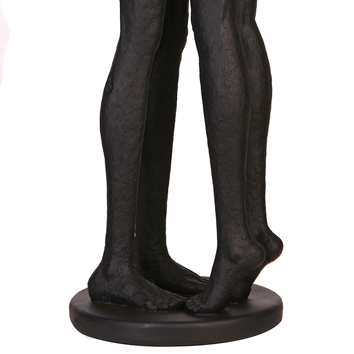 Lampadar Kissing Couple, rasina/panza, argintiu/negru, 156 cm [2]