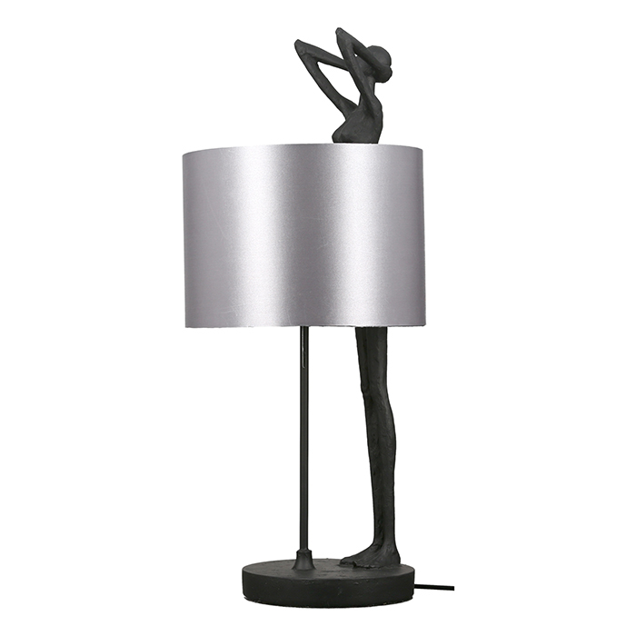 Veioza Lady, rasina/panza, argintiu/negru, 61x25.5 cm [2]