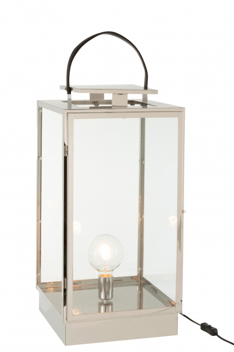 Veioza Lamp, Metal, Argintiu, 31.5x30x76 cm [2]