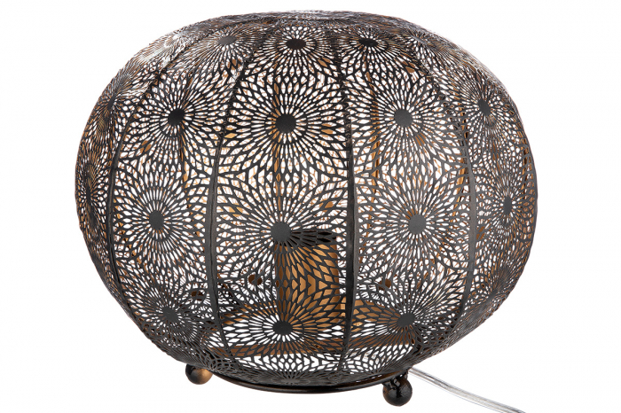 Veioza Menara, Metal, Maro/Negru, 24.5 cm [3]