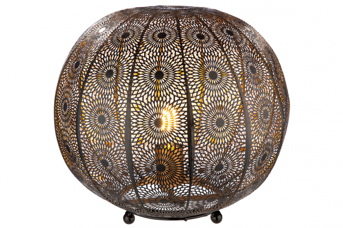 Veioza Menara, Metal, Maro/Negru, 31.5 cm [2]