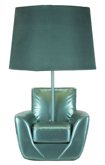 Veioza Mid-century, turcoaz, ø 26x43 cm [1]