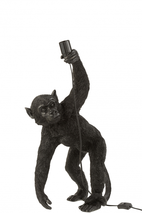 Veioza Monkey Bowing, Rasina, Negru, 38x21x59 cm