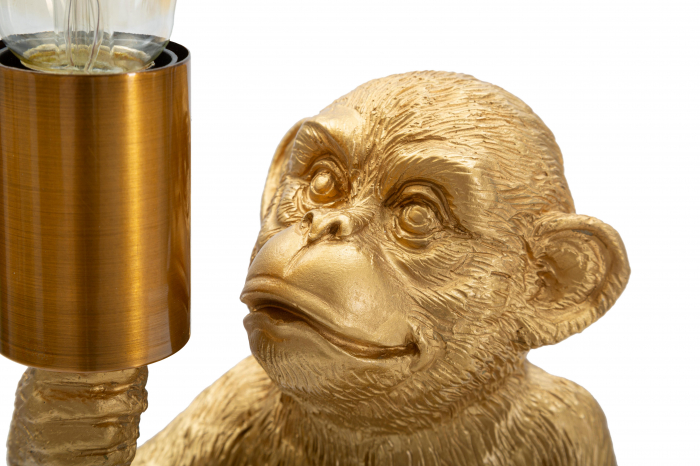 Veioza Monkey, Rasina, Auriu, 25x17x14.5 cm [3]