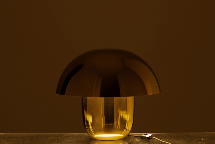 Veioza Mushroom, Metal/Fier, Auriu, 40x40x34 cm [3]