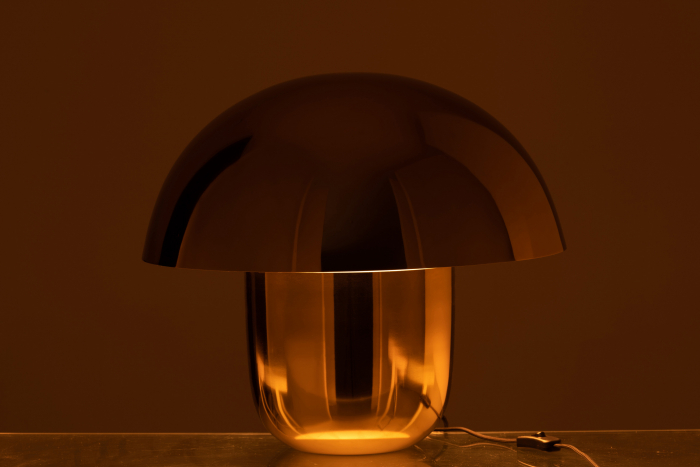 Veioza Mushroom, Metal/Fier, Auriu, 50x50x45 cm [3]