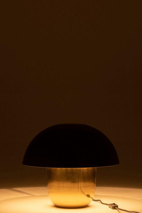 Veioza Mushroom, Metal/Fier, Negru/Auriu, 40x40x35 cm [4]