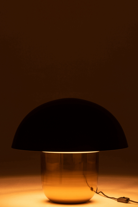 Veioza Mushroom, Metal/Fier, Negru/Auriu, 48.5x49.5x43 cm [3]