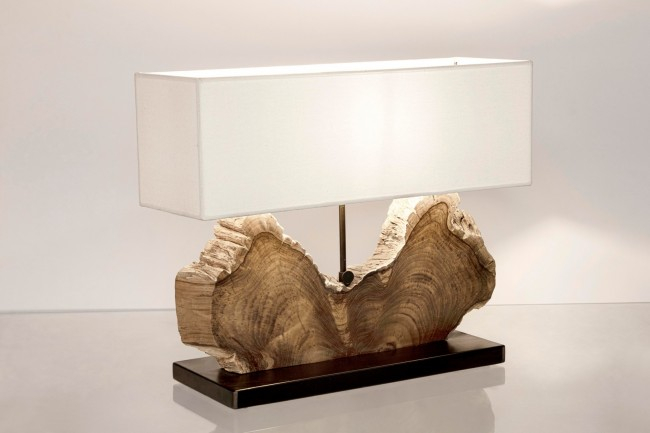 Veioza Naga, Lemn, Alb, 60x20x55 cm [3]