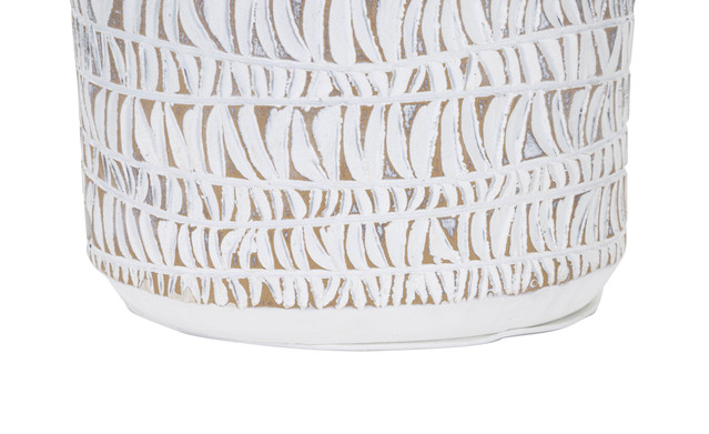 Veioza Nairobi, Rasina/Fier/Fibre sintetice, Alb/Maro, 60.5x35x35 cm [5]