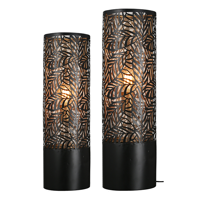 Veioza Nature, metal, negru/auriu, 63x19 cm [3]