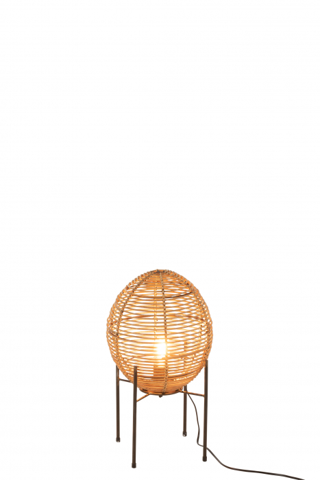 Veioza On Frame, Rattan/Bambus, Natural, 30x30x53 cm [3]